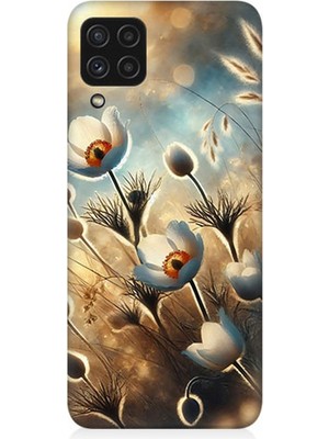 Samsung Galaxy A22 Uyumlu Pamuk Dalları Bahar Ruhu  Desenli Silikon Kılıf