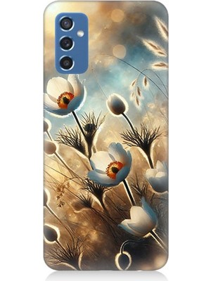 Samsung Galaxy M52 Uyumlu Pamuk Dalları Bahar Ruhu  Desenli Silikon Kılıf