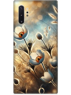 Samsung Galaxy Note 10 Plus Uyumlu Pamuk Dalları Bahar Ruhu  Desenli Silikon Kılıf