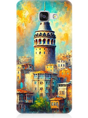 Samsung Galaxy A7 2016 Uyumlu Galata’da Renkli Işıklar  Desenli Silikon Kılıf