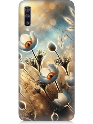 Samsung Galaxy A70 Uyumlu Pamuk Dalları Bahar Ruhu  Desenli Silikon Kılıf