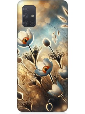 Samsung Galaxy A71 Uyumlu Pamuk Dalları Bahar Ruhu  Desenli Silikon Kılıf