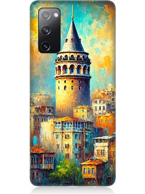 Samsung Galaxy S20 Fe Uyumlu Galata’da Renkli Işıklar  Desenli Silikon Kılıf