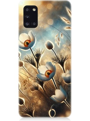 Samsung Galaxy A31 Uyumlu Pamuk Dalları Bahar Ruhu  Desenli Silikon Kılıf