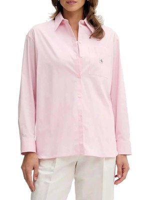 Calvin Klein Poplın Relaxed Shırt Kadın Pembe Gömlek LV047C143G-W0S