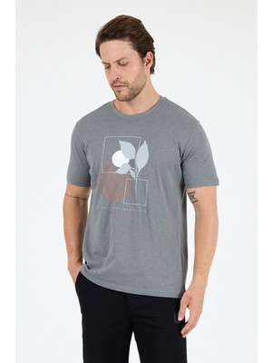 Rodi Erkek Sıfır Yaka Baskılı T-Shirt – %100 Pamuk – Rahat ve Tarz Kısa Kollu Erkek Tişört 0009
