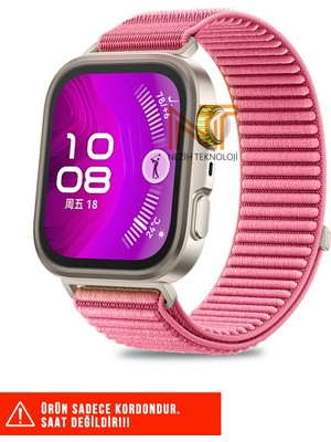 Nezih Case Huawei Watch Fit 3 / Fit 4/ Fit 4 Pro / Fit 5 / Fit 5 Pro Uyumlu Sportif Örgü Cırtlı Pratik Kordon