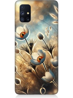 Samsung Galaxy M51 Uyumlu Pamuk Dalları Bahar Ruhu  Desenli Silikon Kılıf