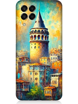 Samsung Galaxy M33 Uyumlu Galata’da Renkli Işıklar  Desenli Silikon Kılıf