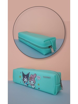 Kuromi My Melody Hello Kitty Cinnamoroll Figürlü Yumuşak Silikonlu Kalem Kutusu Kalemlik - Yeşil