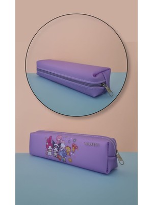 Kuromi My Melody Hello Kitty Cinnamoroll Figürlü Yumuşak Silikonlu Kalem Kutusu Kalemlik- Pastel Mor