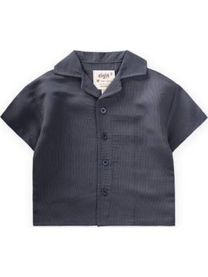 Hawai Çizgili Modal Gömlek 1-8 Yaş Antrasit