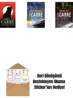 Güvercin Tüneli + Gece Müdürü + Insan Avı + Okuma Sticker'ları
