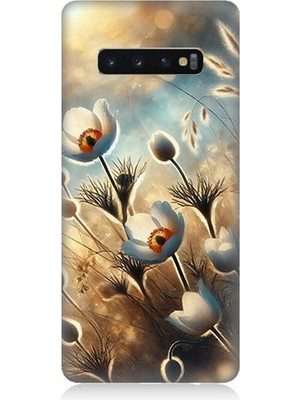 Samsung Galaxy S10 Uyumlu Pamuk Dalları Bahar Ruhu  Desenli Silikon Kılıf