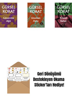 Güvercine Ağıt + Unutkan  Ayna + Kristal Bahçe + Okuma Sticker'ları