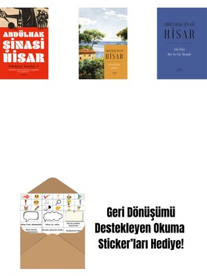 Edebiyat Yazıları - 1 + Geçmiş Zaman Köşkleri (Kitap Boy) + Aşk Imiş Her Ne Vâr Âlemde (Ciltli) + Okuma Sticker'ları