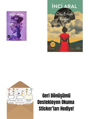 Mor + Ölü Erkek Kuşlar + Okuma Sticker'ları