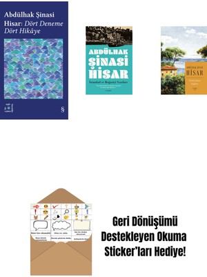 Everest Açıkhava 42 - Dört Deneme Dört Hikâye + Istanbul ve  Boğaziçi Yazıları + Geçmiş Zaman Köşkleri (Kitap Boy) + Okuma Sticker'ları