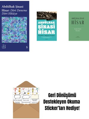 Everest Açıkhava 42 - Dört Deneme Dört Hikâye + Istanbul ve  Boğaziçi Yazıları + Geçmiş Zaman  Fıkraları (Ciltli) + Okuma Sticker'ları