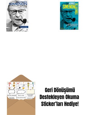 Kiralık Oda + Georges Simenon Türkiye'de + Okuma Sticker'ları