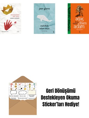 Eğlencesiz Bir Kral + Melville'e Selam Olsun + Ağaç Diken Adam + Okuma Sticker'ları