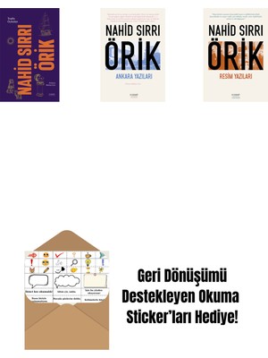 Nahid Sırrı Örik - Toplu Öyküler (Ciltli) + Ankara Yazıları + Resim Yazıları + Okuma Sticker'ları