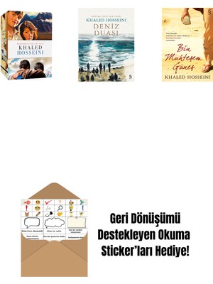 Khaled Hosseini - Kutulu Set + Deniz Duası + Bin Muhteşem Güneş + Okuma Sticker'ları