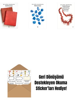 Defterler + Metinler + Daktiloya Çekilmiş Şiirler + Okuma Sticker'ları