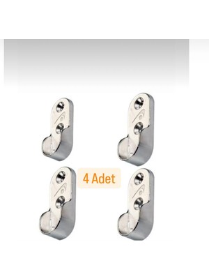 Askı Flaşı Gardrop Dolap Içi Boru Askı Aparatı 4 Adet