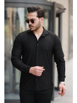 Erkek Fitilli Uzun Kollu Gömlek