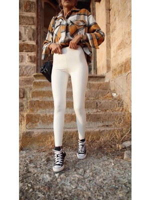 Kadın Yüksek Bel Içi Şardonlu Fırsat Ürün Toparlayıcı Tayt