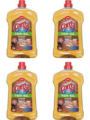 Camsil Yer & Sil Ahşap Temizleyici 2 L x 4 Lü Avantaj Paketi