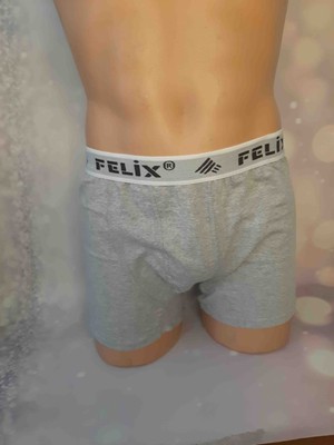 Gri %100 Pamuk Likralı Rahat Kullanışlı Erkek Boxer