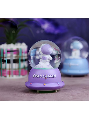 Astronot Işıklı Kar Küresi 9cm
