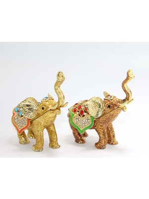 Sıvaroskı Taşlı Tekli Fil Figürü 10*9 cm