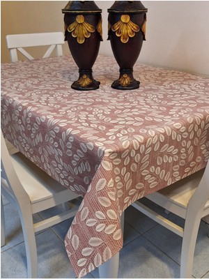 Başak Ev Tekstili Elyaflı Pvc Muşamba - Desenli Silinebilir Masa Örtüsü (Bordo)