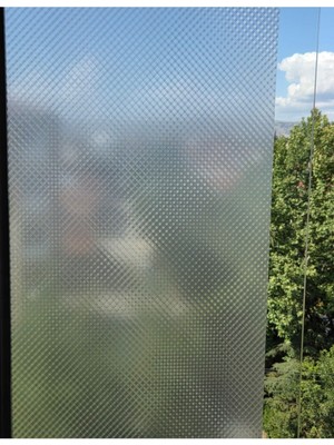 Başak Ev Tekstili Cam Filmi Kaplama Statik Folyo  Buzlu Desenli Duşa Kabin Pencere Ofis Dekorasyon