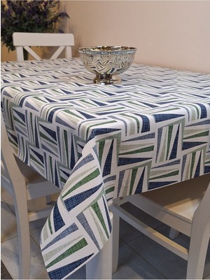 Başak Ev Tekstili Elyaflı Pvc Muşamba Desenli Silinebilir Masa Örtüsü Yeşi?l