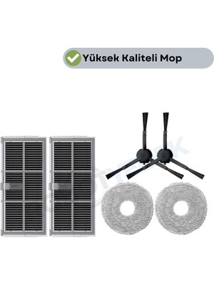 robotyedek Dreame L10S Pro Ultra Heat (RLL82CE) Hepa Filtre Yan Fırça Mop-6 Parça
