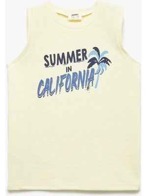 Koton Bisiklet Yaka Kolsuz Baskı Detaylı Atlet