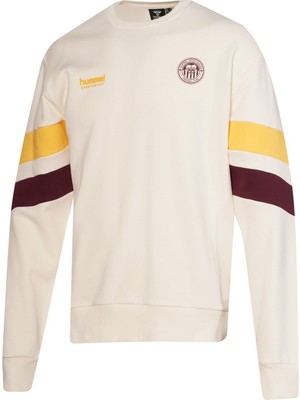 Hummel Seal Erkek Ekru Bisiklet Yaka Sweatshirt