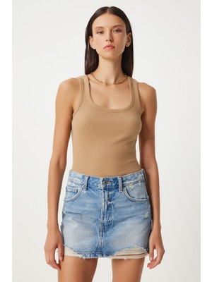 Fitilli Kalın Askılı Örme Atlet LHJ0001 BİSKÜVİ