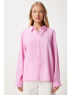 Rahat Kalıp Viskon Gömlek LTO0032 PEMBE