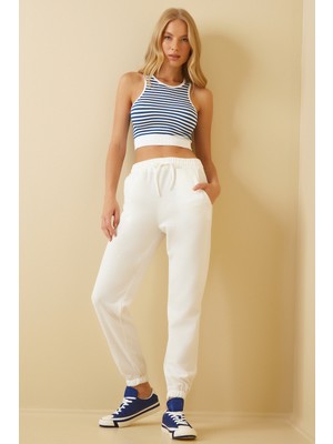 Cepli Eşofman Altı LCR0008 BEYAZ