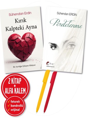 Alfa Kalem+ Sühendan Erdin 2 Kitap (Kırık Kalpteki Ayna+Perdelenme)-Yeni-Destek Roman Kitap