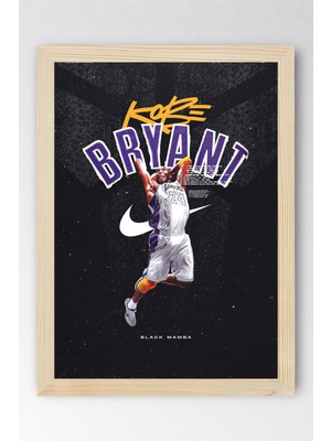 Kobe Bryant Çerçeveli Tablo - Los Angeles Lakers Nba Posteri Tablo