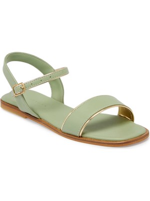 Tergan  Yeşil Vegan Kadın Sandalet - K24Y1SN67091-T3T