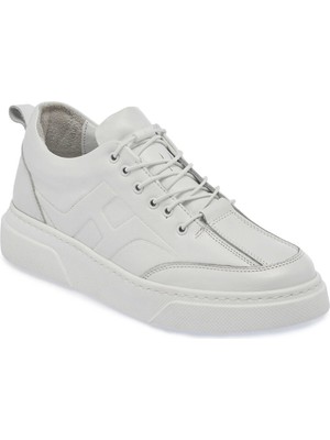 Tergan Beyaz Hakiki Deri Erkek Sneaker - E25I1AY57167-A26