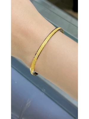 Kuyumcu Nurettin 9 gr (GRAM) Yatırımlık Işçiliksiz Kalemli Simli Çöp Bilezik 22 Ayar Altın