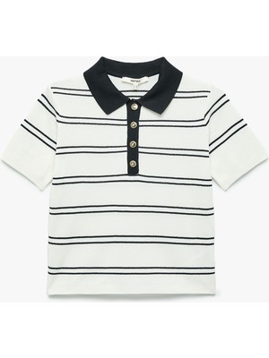 Koton Regular Fit Düğmeli Kısa Kollu Polo Yaka Triko Kazak